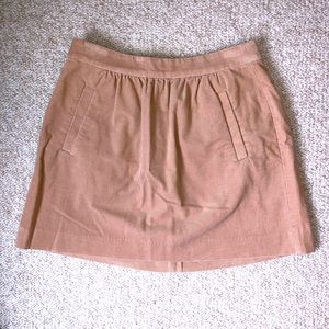 J.Crew Tan Corduroy Mini Skirt